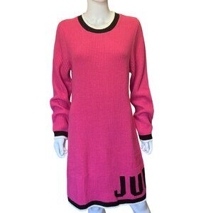Juicy Couture Acrylic Pink Sweater Dress Long Sleeve Womens Size 1X NWT